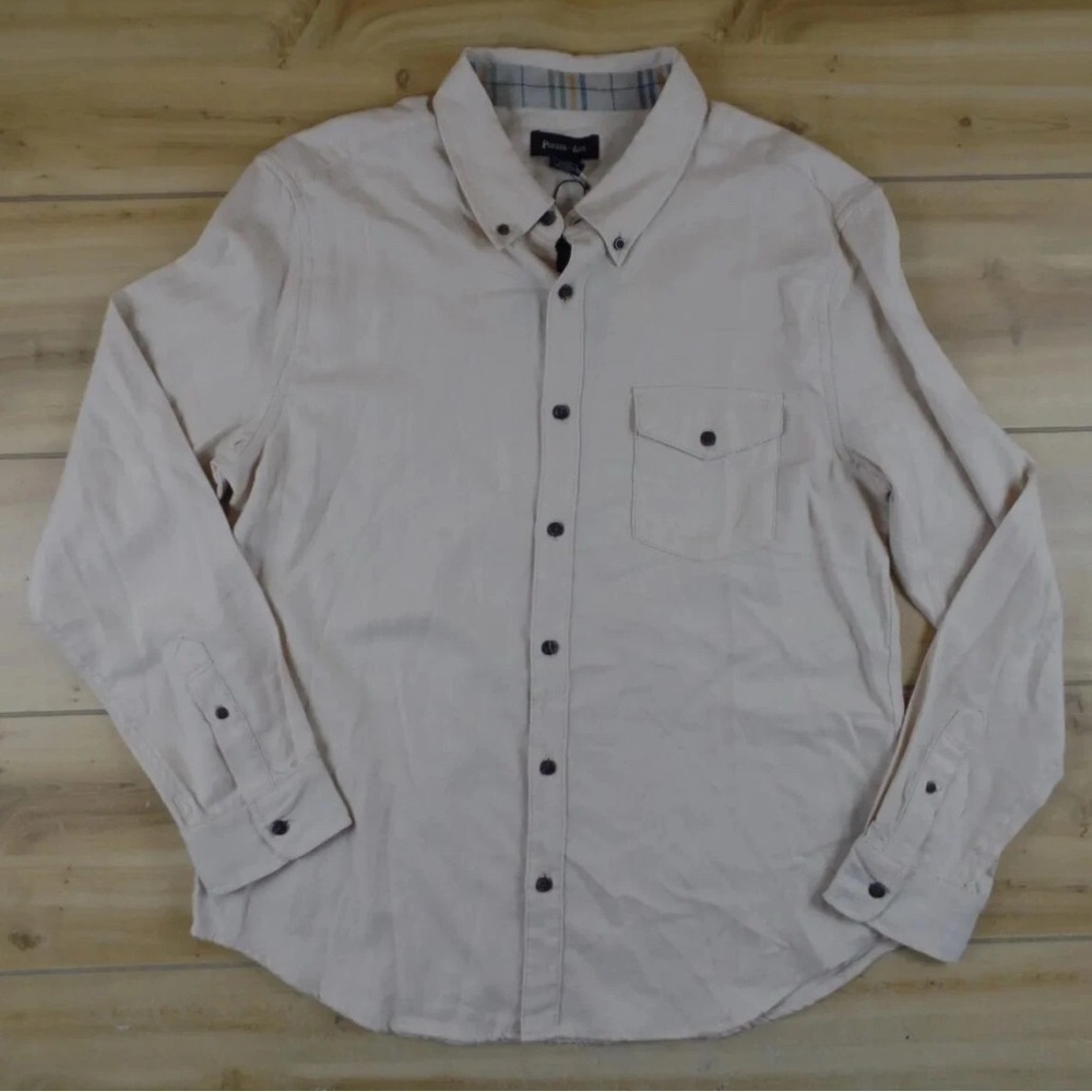 Porter & Ash Cotton Cashmere Shirt
Men's Size XXL Long Sleeve Button
Down Cream